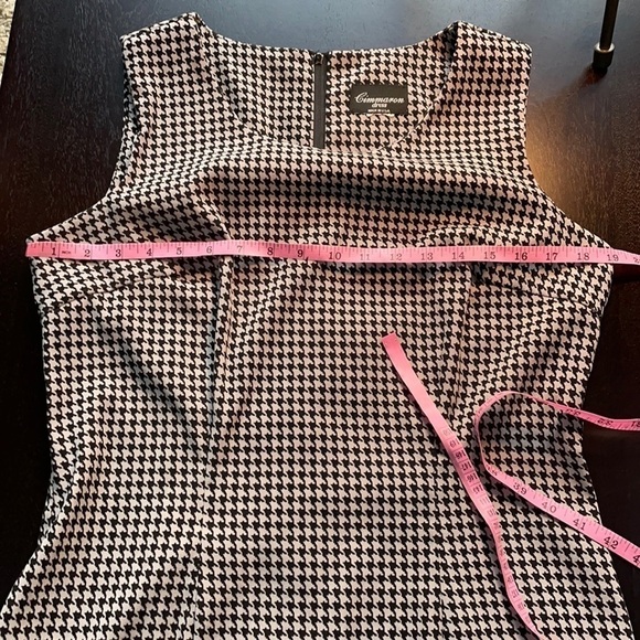 Cimmaron vintage made in USA houndstooth sleeveless dress SZ L - Picture 5 of 11